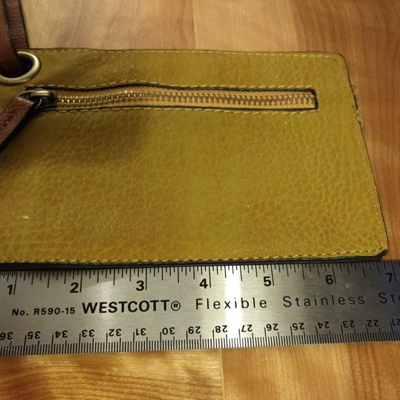 Yellow Leather Change Purse - Picture 3 of 5